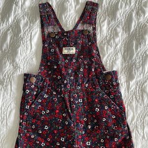 OshKosh B’gosh Corduroy Floral Overalls Size 2T